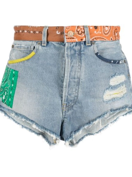 Affordable shorts Alanui California bandana-print Women denim 0804